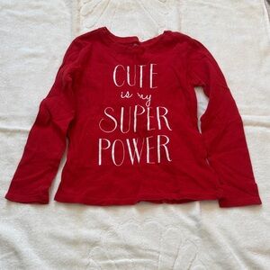 Red Long Sleeve Kids Shirt